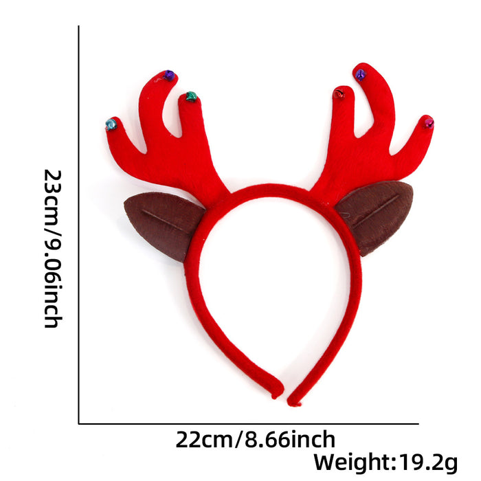 Wholesale Christmas headband elk horn five star headband Christmas decorations children plastic head buckle party decoration supplies