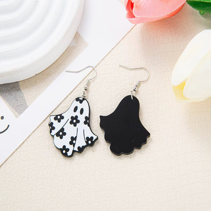 Wholesale Halloween Series Bat Ghost Pumpkin Oil Drop Onion Powder Acrylic Earrings JDC-ES-LingQ001