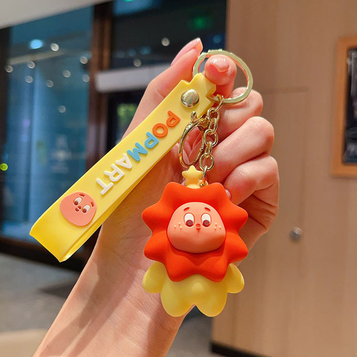 Wholesale Creative Cute Cartoon PVC Car Keychain Bag Pendant Gift