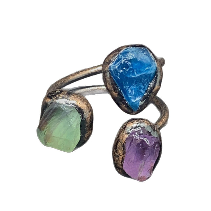 Wholesale Vintage handmade copper plated adjustable ring with an opening