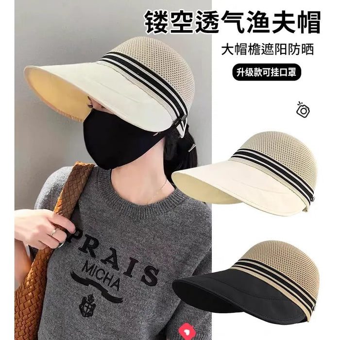 Wholesale Breathable Fisherman Hat Women's Hangable Mask