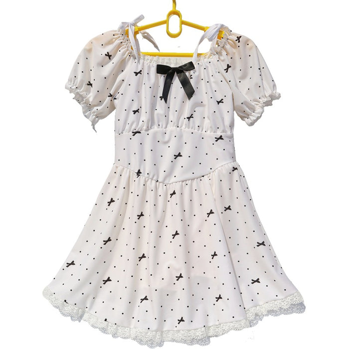 Wholesale Swimsuit Lace Round Neck Short Sleeve Shorts Comfortable and Sweet Swimsuit Hot Spring Beach Swimsuit