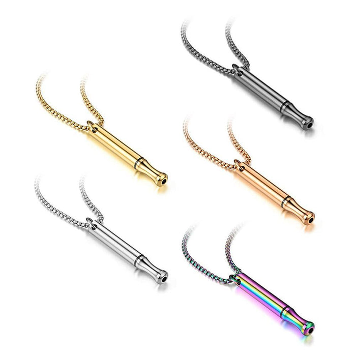 Wholesale Stainless steel whistle titanium steel pendant necklace