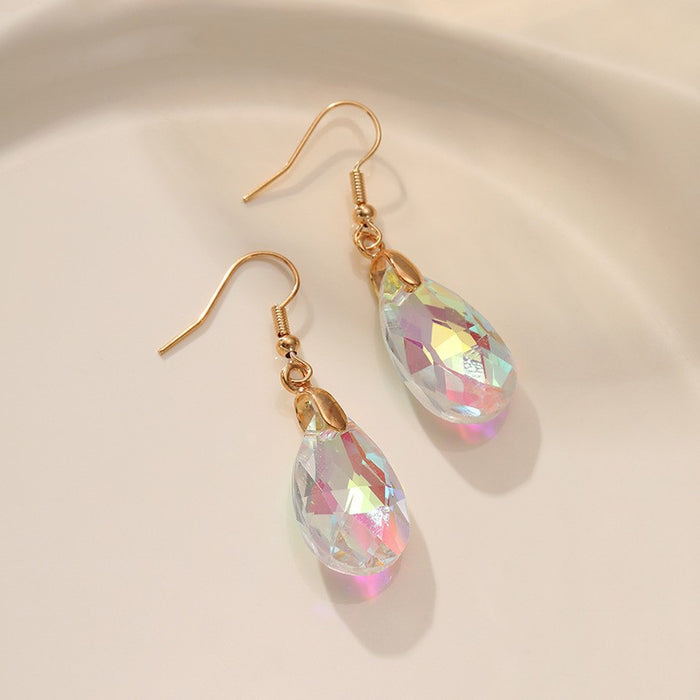 Wholesale Drop-shaped Inlaid Cat's Eye Earrings