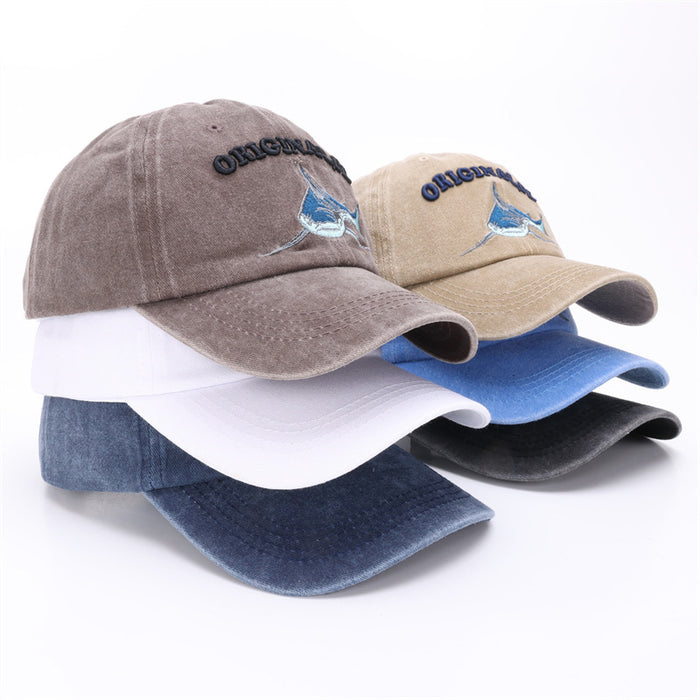 Wholesale Hat women's versatile retro baseball cap men's high-end feel foreign trade washed denim duckbill cap