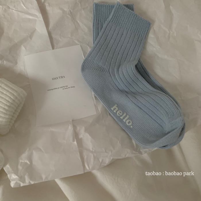 Wholesale Cute mid length socks, colorful base socks, versatile socks