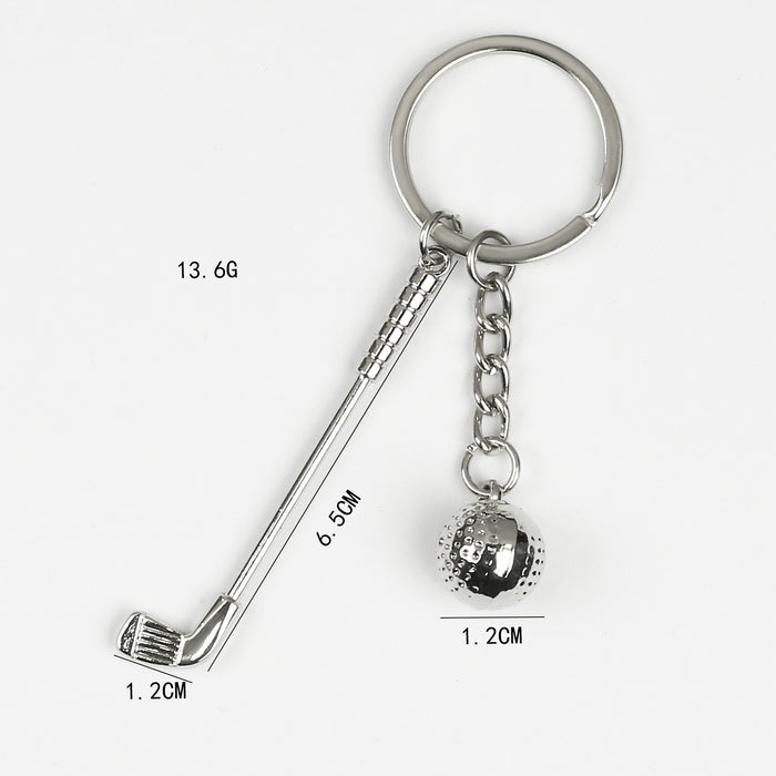 Wholesale Table tennis racket keychain, badminton tennis keychain, metal baked paint pendant, gift