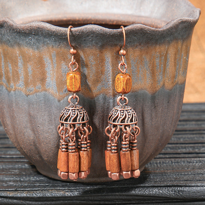 Wholesale Bohemian Tassel Geometric Earrings - Retro Ethnic Style Fashion Accessory MOQ≥2