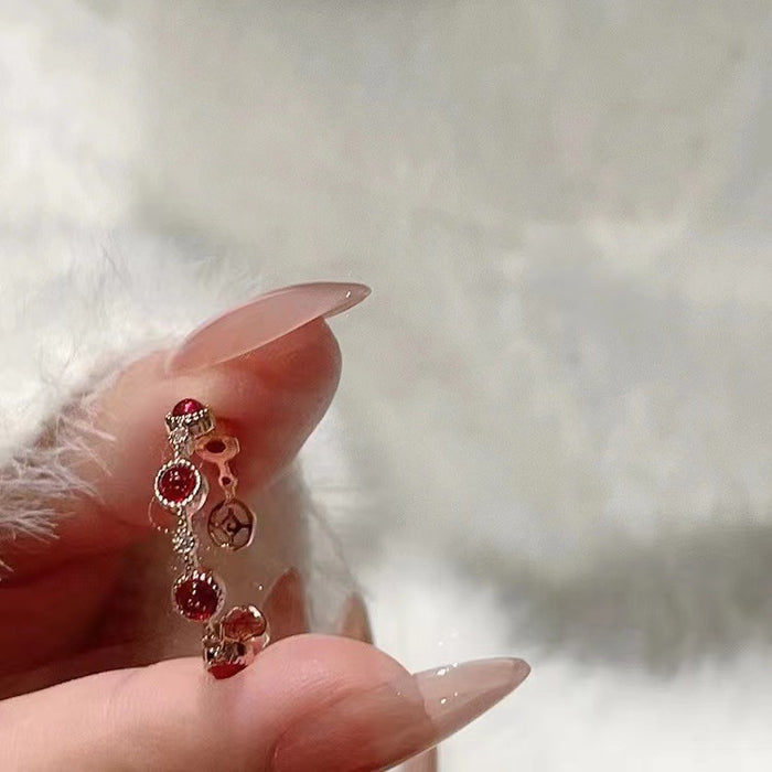 Wholesale Vintage exquisite micro inlaid zircon ring with a versatile temperament, layered ring, index finger ring