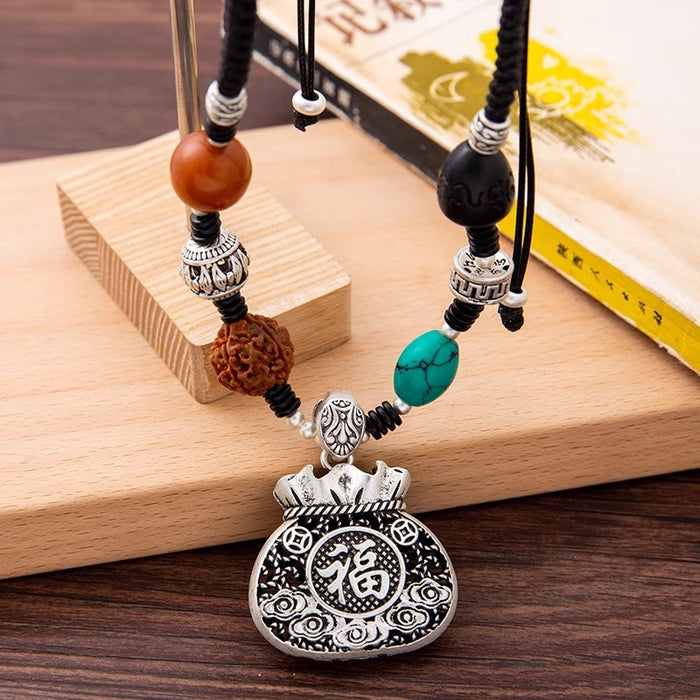 Wholesale Women's choker necklace Cotton and Linen Accessories Pendant