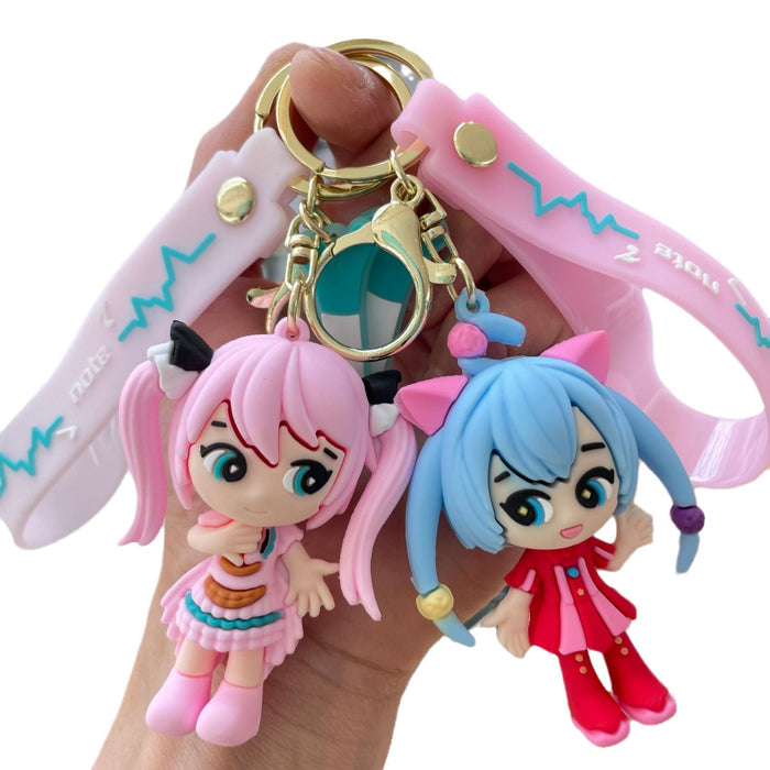 Wholesale Keychain cartoon pendant backpack ornament cute doll car keychain