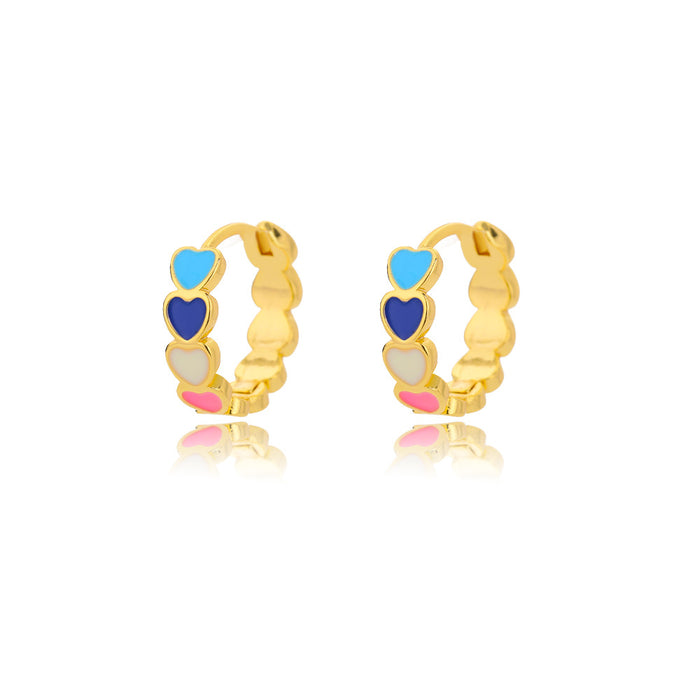 Wholesale Stainless Steel Fashion Simple Gold-plated Oil Drop Earrings