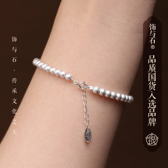 Wholesale Vintage vintage Tianzhu bracelet with round beads, light luxury, niche and versatile