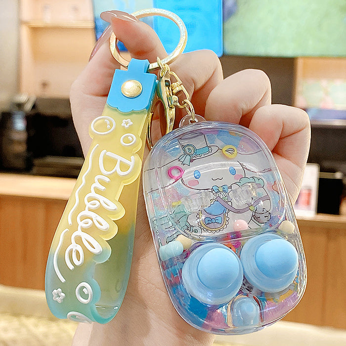 Wholesale Acrylic Double Button Water Dispenser Keychain - Bag Charm Gift