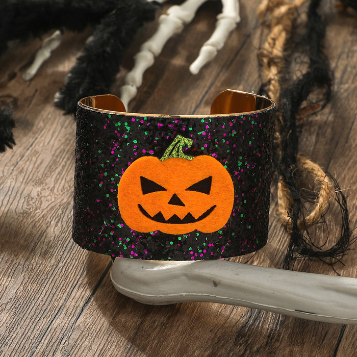 Wholesale Halloween Pumpkin Bat Skull Ghost Metal Bracelet JDC-BT-JunJie001