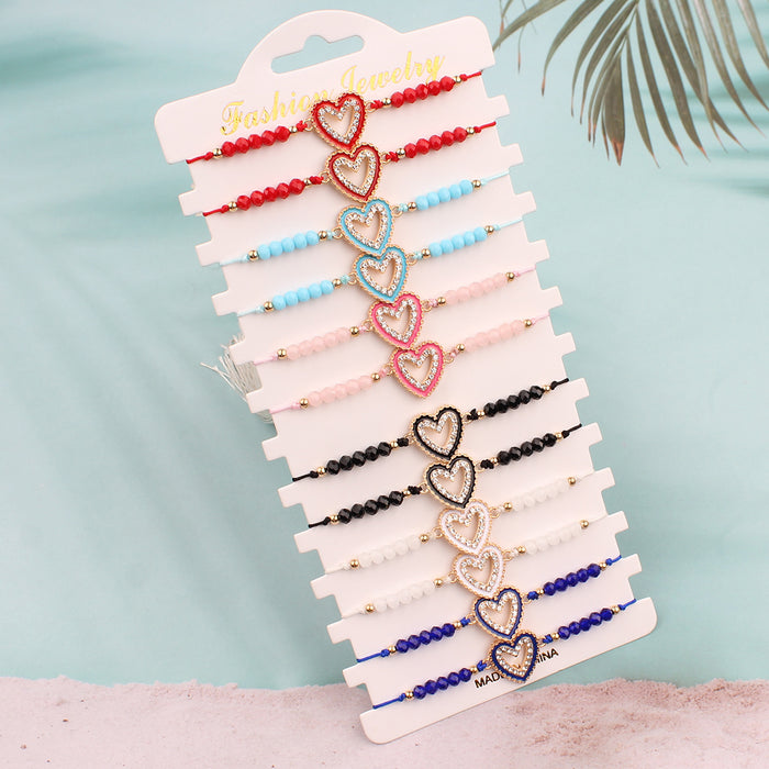 Wholesale Hand woven bead string bracelet for couples