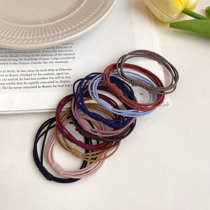 Wholesale Rubber bands, thin hair bands, simple headband, hair tie, leather cover, black headband accessories