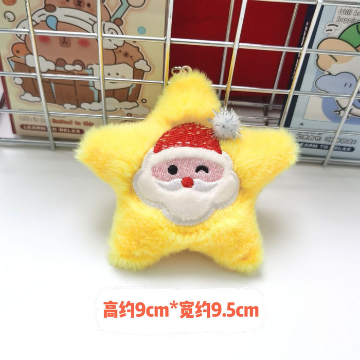 Wholesale Cartoon Christmas Doll Plush Pendant Brooch Accessories  Christmas Tree Old Man Snowman Doll Festival Decoration