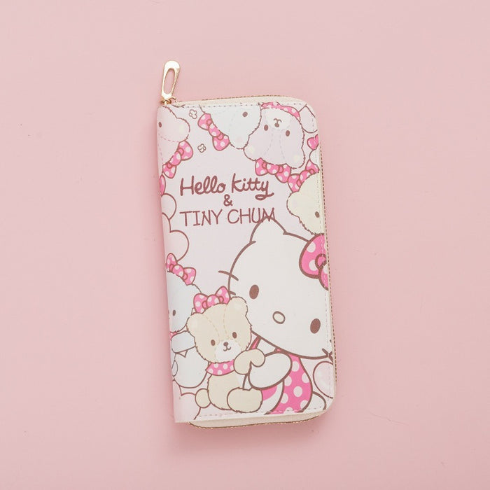 Wholesale Kitten Long Zipper Girl' s Wallet