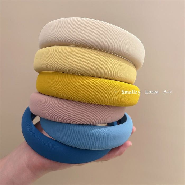 Wholesale Solid color fabric headband with versatile hair clips and external headband