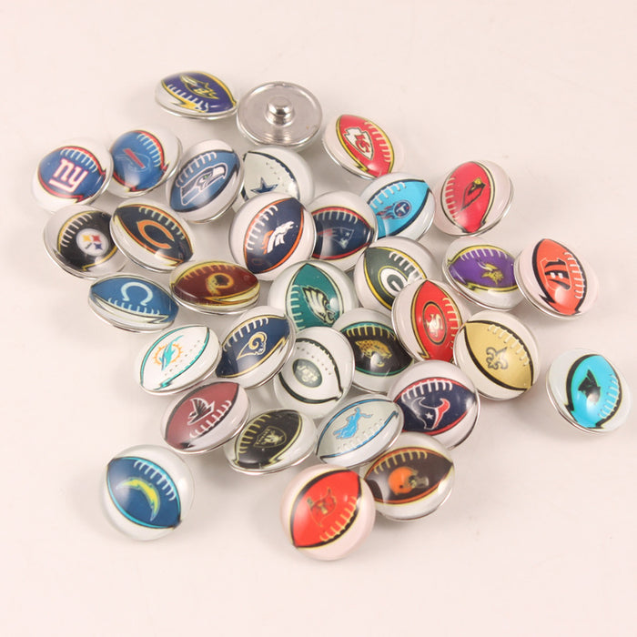 Wholesale Rugby Team 32 Mixed 18mm snap button