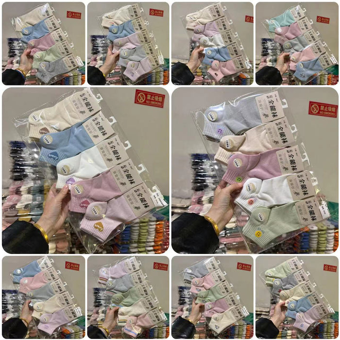 Wholesale Short socks trend versatile polyester cotton short tube sports socks