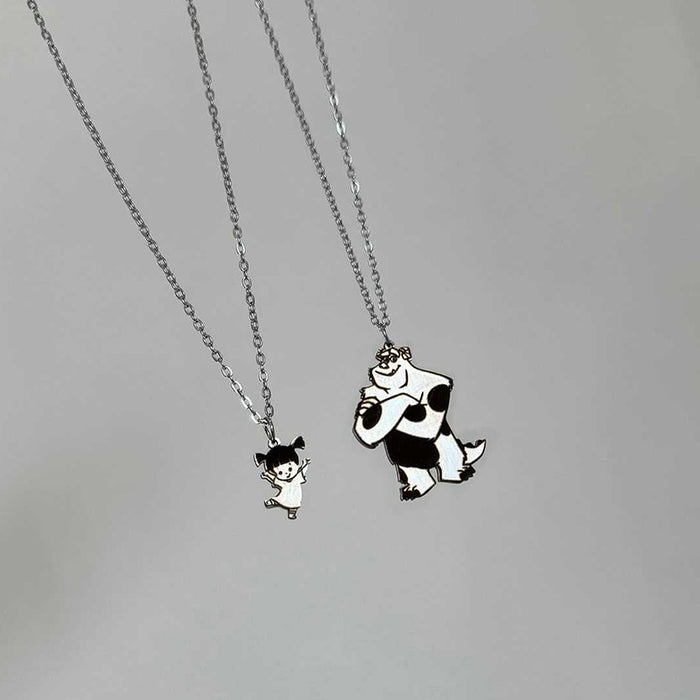 Wholesale New accessories, fashionable anime pendant, simple and versatile alloy drip oil necklace