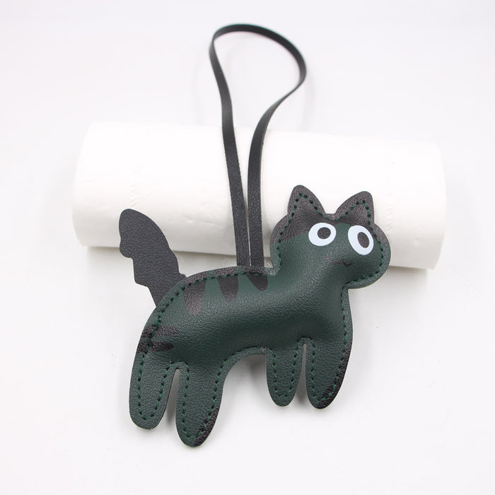 Wholesale Candy Cow Kitten Leather Backpack Pendant Kitten Hanging Clothing Jewelry