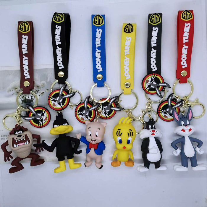 Wholesale Cartoon Animation Bunny Doll Keychain Pendant Couple Bag Car Keychain Accessories