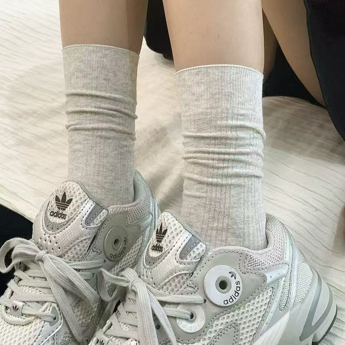 Wholesale Socks, thin, pure cotton pile socks, rolled edges, vertical stripes, boneless long socks