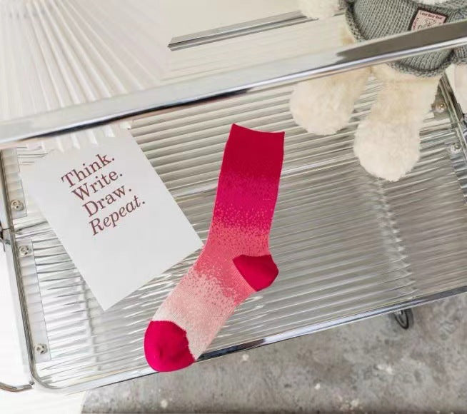 Wholesale New cotton socks with double needle center tube, fashionable trend