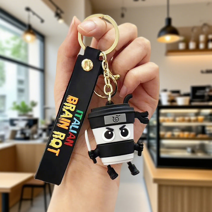 Wholesale 3D Abstract Shark Keychain Prank Bag Packaging Pendant