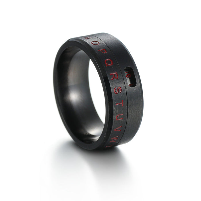 Wholesale Rotatable Number Titanium Steel Ring JDC-RS-YuYuan003