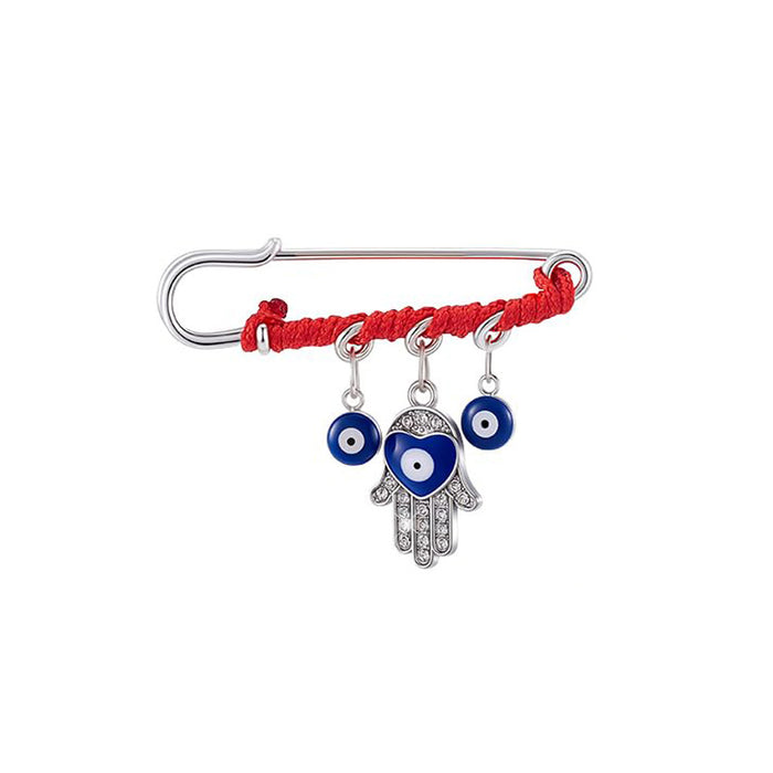 Wholesale Devil' s Eye brooch,  simple palm pin,  creative eye cross pendant,  blue eye heart brooch