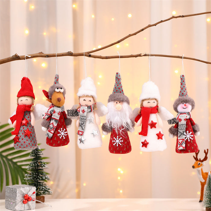 Wholesale Christmas Decorations Creative Wings Angel Old Man Pendant Christmas Tree Pendant Children' s Gift