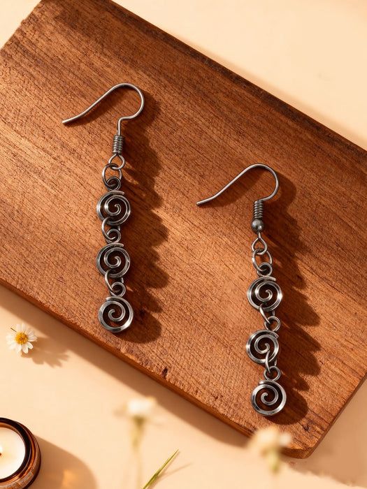Wholesale Retro Spiral Simple Vintage Creative Alloy Earrings
