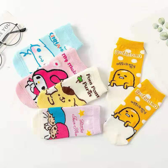 Wholesale Parent child style spring/summer cartoon shallow socks invisible socks pure straight socks