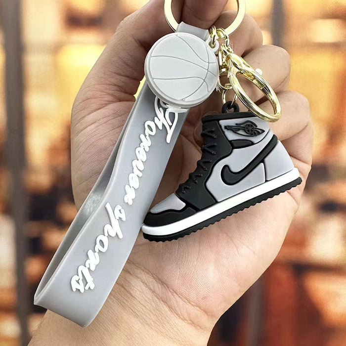 Wholesale 3D silicone basketball shoe keychains