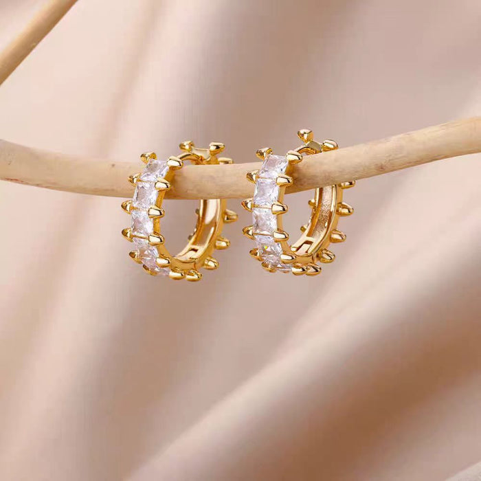 Wholesale 18K Gold Accessible Versatile Simple ins Ear Piercing Earrings