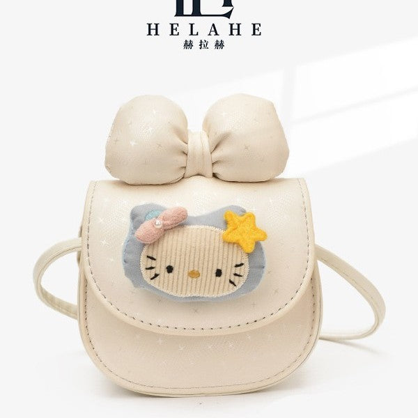 Wholesale Bow Design Pu Shoulder Crossbody Bag For Girls Cute Cartoon Fashion Accessory