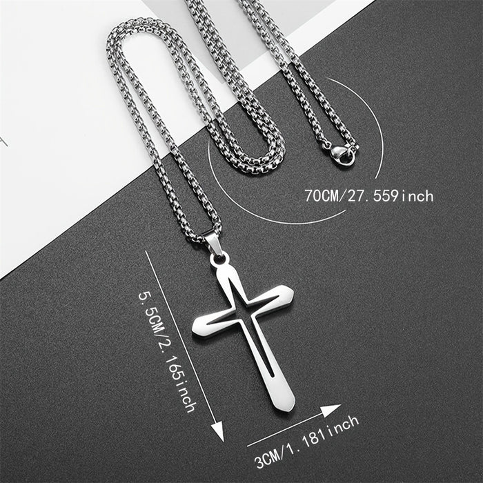 Wholesale stainless steel cross men and women necklace fashion