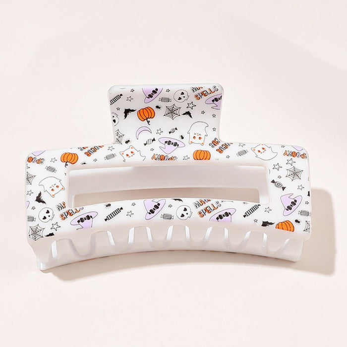 Wholesale  hair clip square print skull ghost hair clip funny shark clip European and American hair accessories