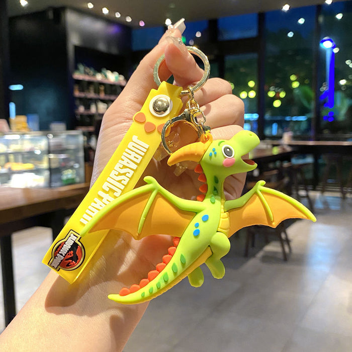 Wholesale Trendy Dinosaur Keychain Toy Metal Cartoon T-Rex Charm MOQ≥3