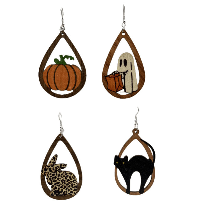 Wholesale Halloween Double sided Long Ear Jewelry JDC-ES-FaXin001