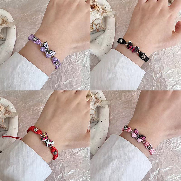 Wholesale hand-woven couple butterfly bracelet bracelet men and women girlfriends birthday bracelet