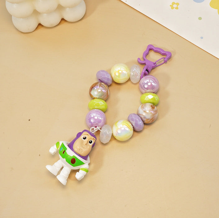 Wholesale Plastic Cartoon Colorful Beaded Keychain JDC-KC-XNWR001