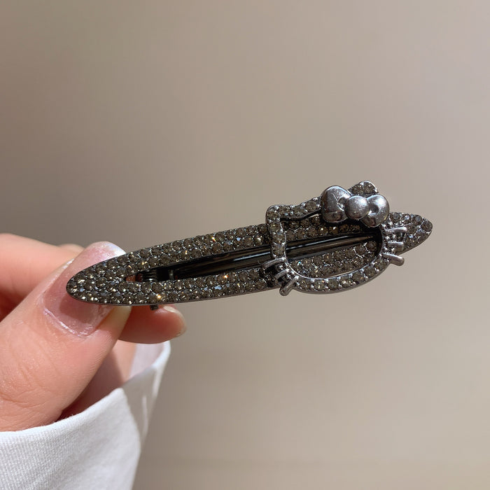 Wholesale New hairpin girl creative bow tie bangs clip forehead hairpin back of the head rhinestone