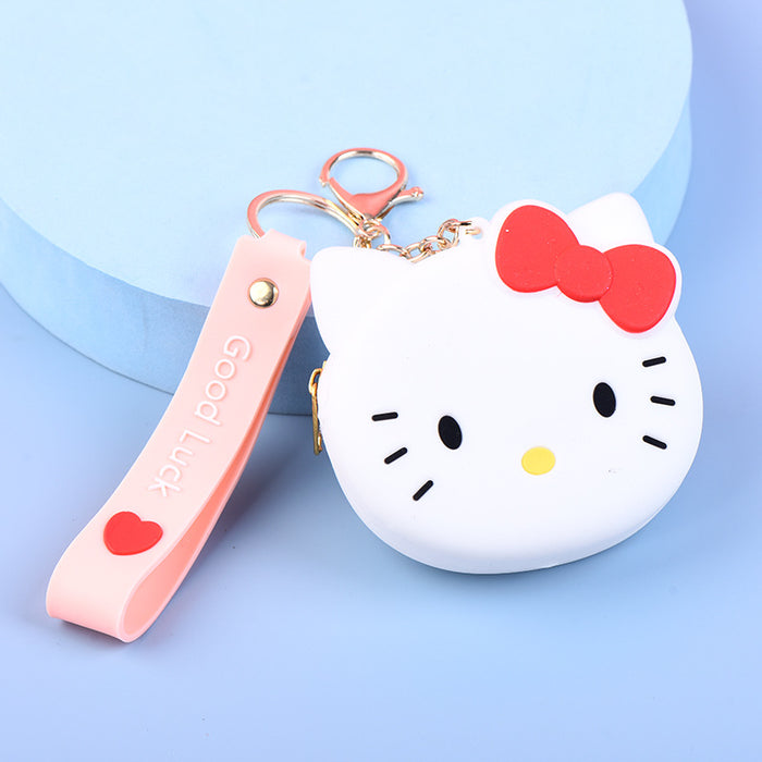 Wholesale Cute Silicone Cartoon Coin Purse Keychain Bag Trendy Unisex Wallet MOQ≥5