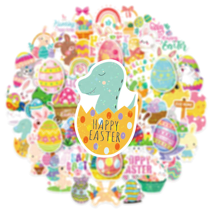 Wholesale 50 Laser Easter Bunny Waterproof Stickers