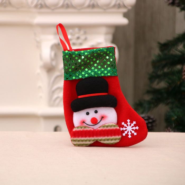 Wholesale Christmas Stockings Christmas Gift Bag Christmas Small Stockings Pendant Christmas Tree Hanging Ornament Bag